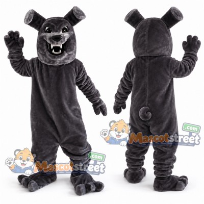 Gray Bulldog Mascot Costume