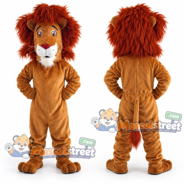 Brown Lion Mascot Costume