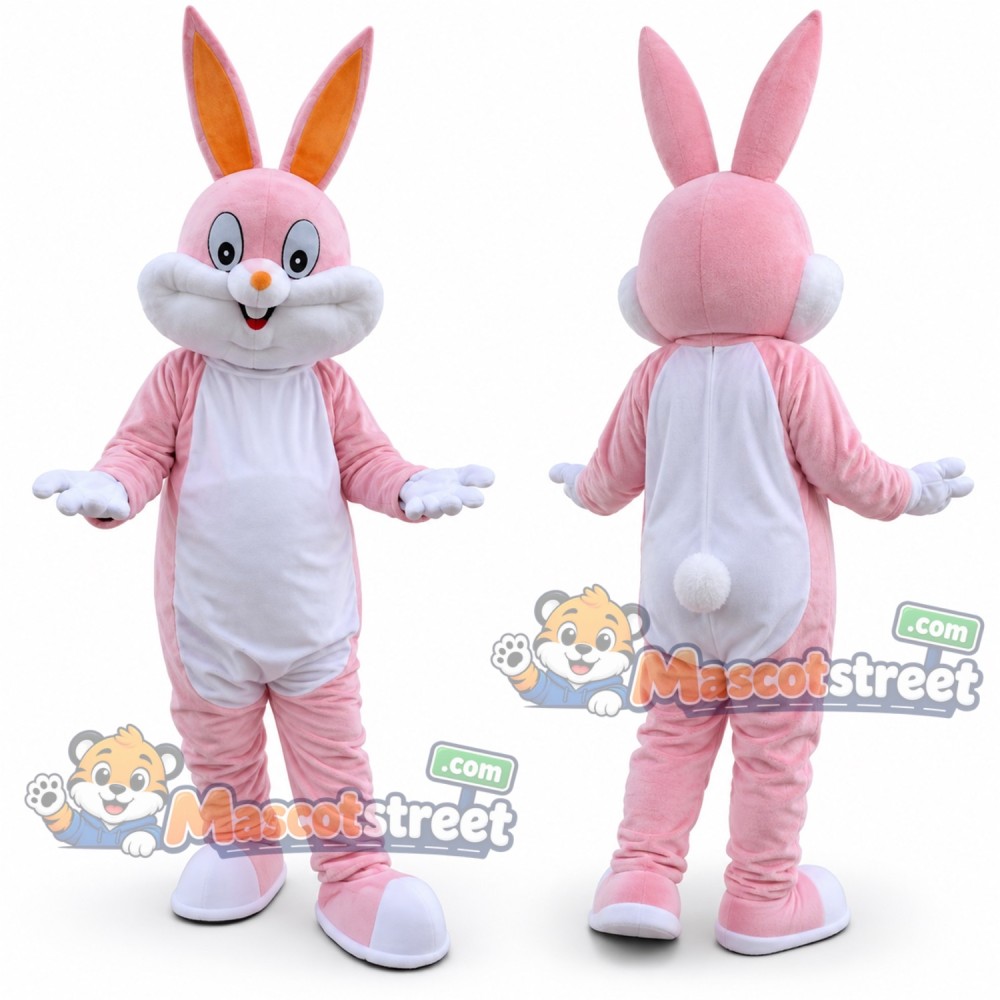 Pink Rabbit Mascot Costume