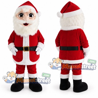 Santa Claus Mascot Costume with Red Suit and Red Hat Santa Claus Mascot Costume with Red Suit and Red Hat