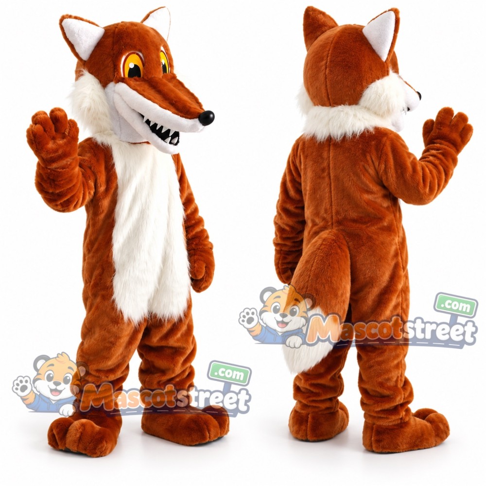 Orange Fox Mascot Costume