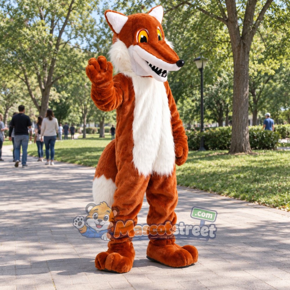Orange Fox Mascot Costume Orange Fox Mascot Costume