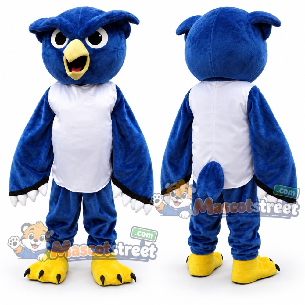 Blue Owl Mascot Costume Blue Owl Mascot Costume