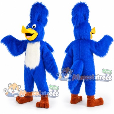Blue Roadrunner Mascot Costume Blue Roadrunner Mascot Costume