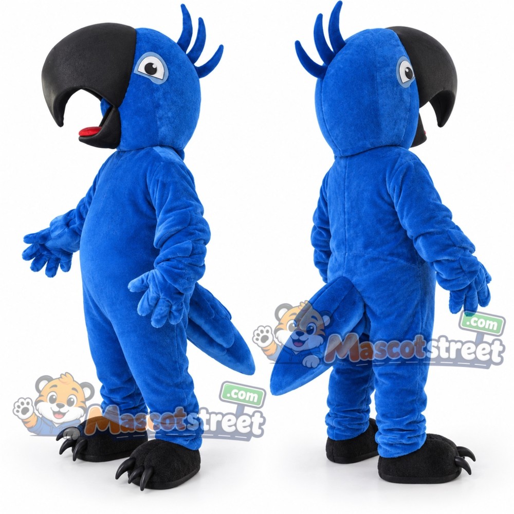 Blue Parrot Mascot Costume Blue Parrot Mascot Costume