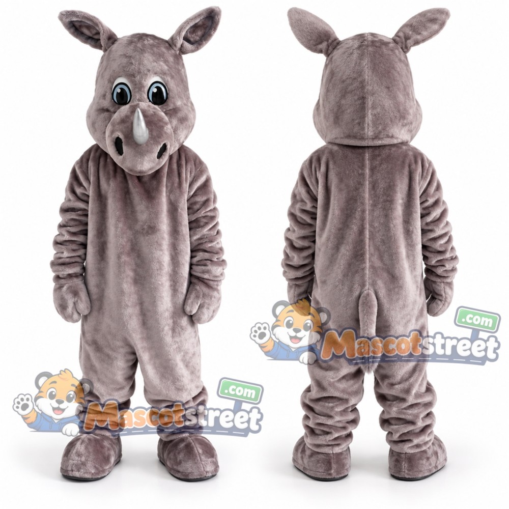 Gray Rhinoceros Mascot Costume Gray Rhinoceros Mascot Costume