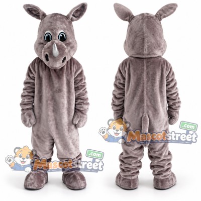 Gray Rhinoceros Mascot Costume Gray Rhinoceros Mascot Costume