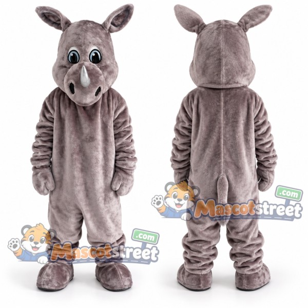 Gray Rhinoceros Mascot Costume