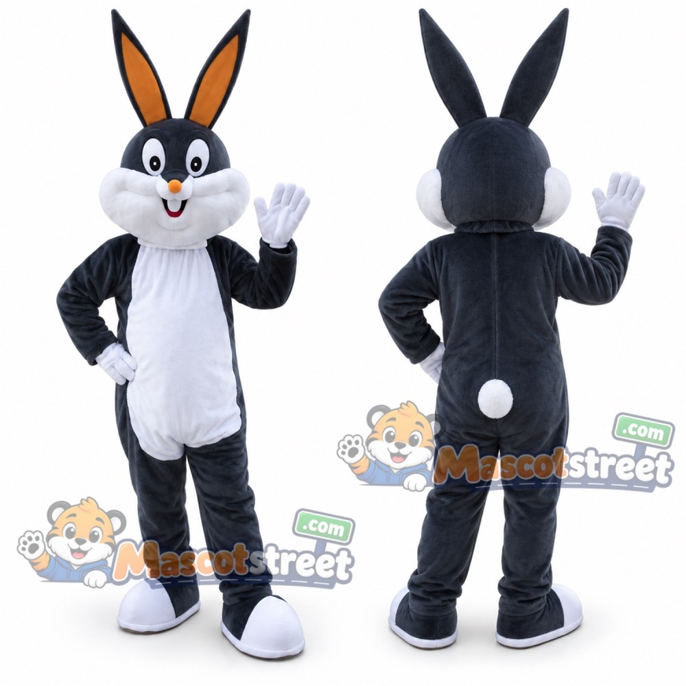 Gray Rabbit Mascot Costume