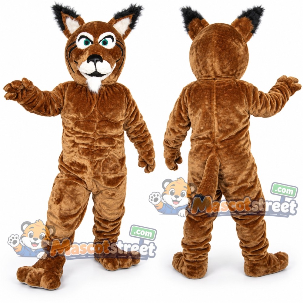 Brown Cougar Mascot Costume Brown Cougar Mascot Costume
