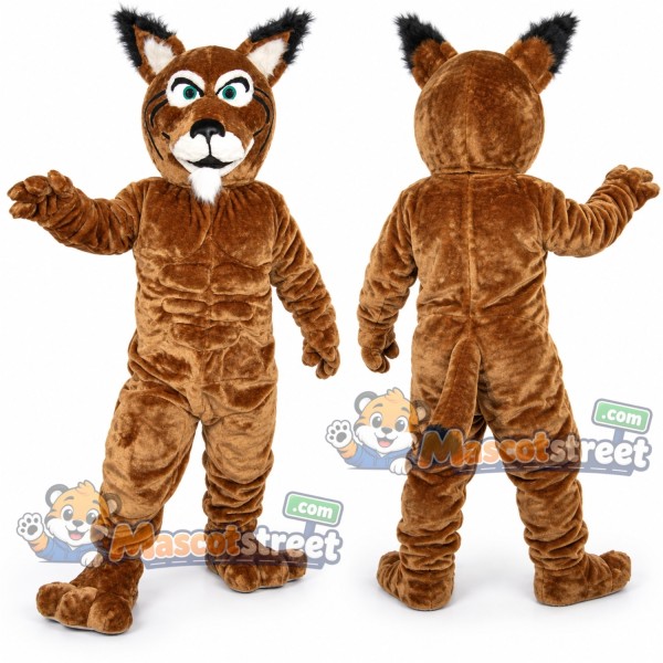 Brown Cougar Mascot Costume