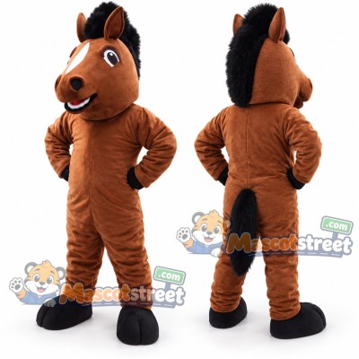 Brown Horse Mascot Costume Brown Horse Mascot Costume