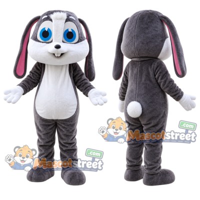 Gray Rabbit Mascot Costume