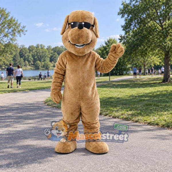 Tan Dog Mascot Costume