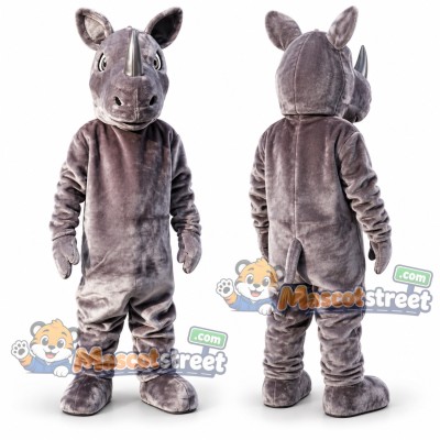 Gray Rhinoceros Mascot Costume Gray Rhinoceros Mascot Costume