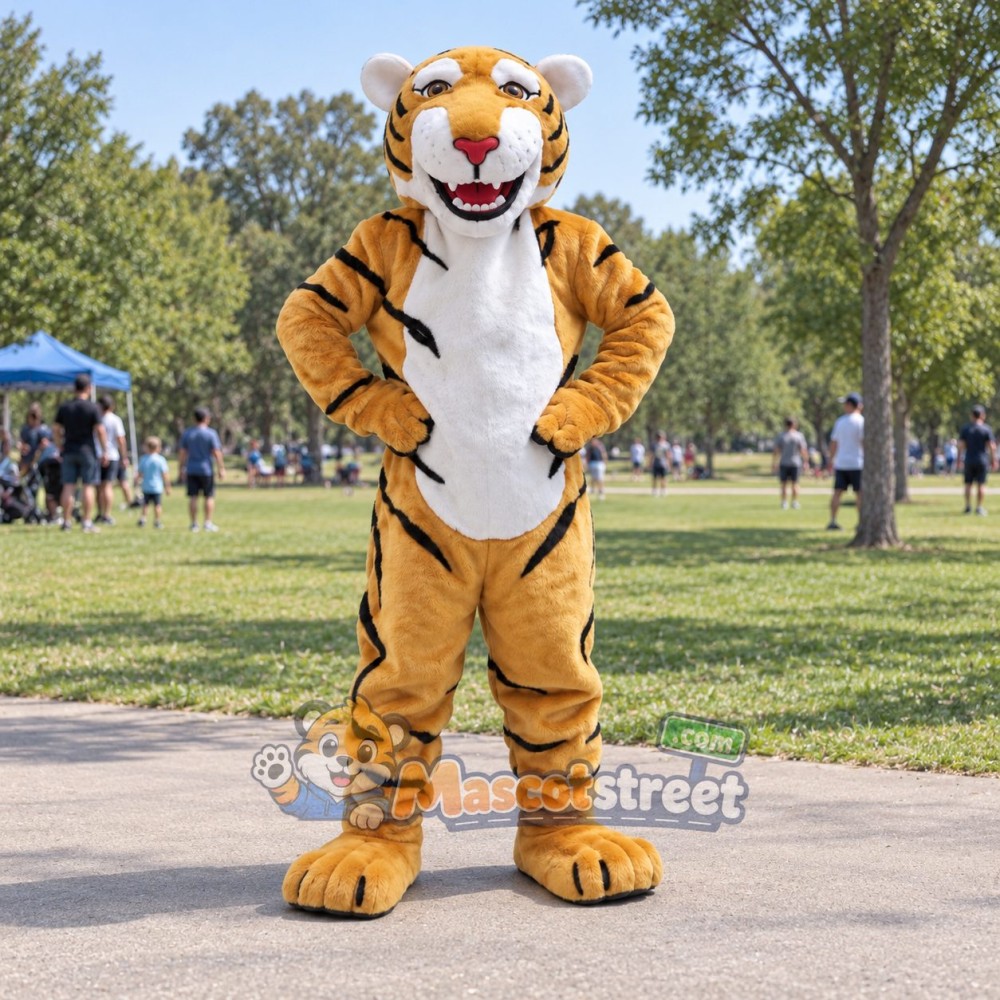 Orange Tiger Mascot Costume