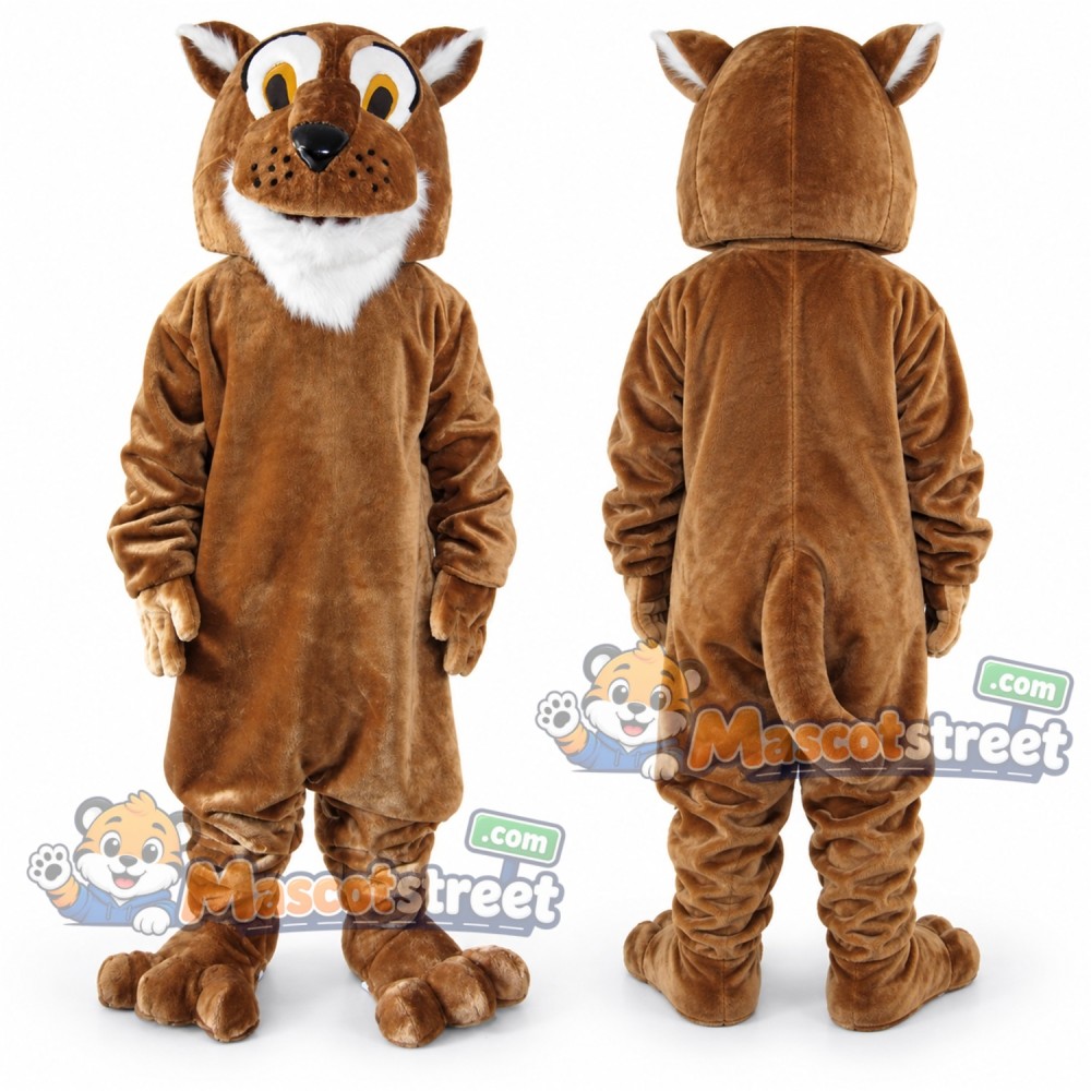 Brown Cougar Mascot Costume Brown Cougar Mascot Costume
