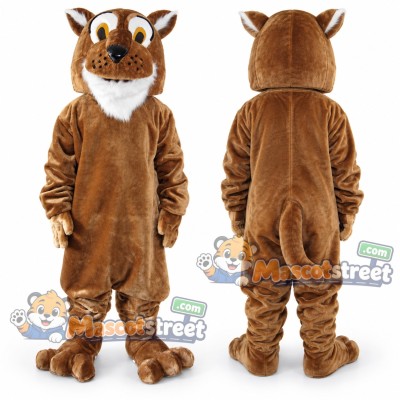Brown Cougar Mascot Costume Brown Cougar Mascot Costume