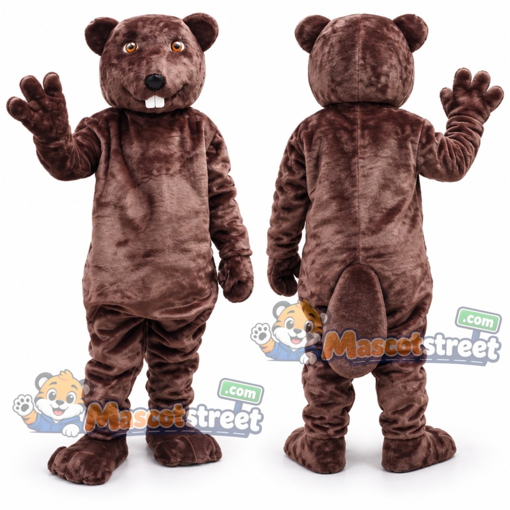 Brown Beaver Mascot Costume Brown Beaver Mascot Costume