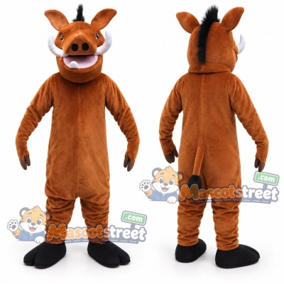 Brown Boar Mascot Costume Brown Boar Mascot Costume