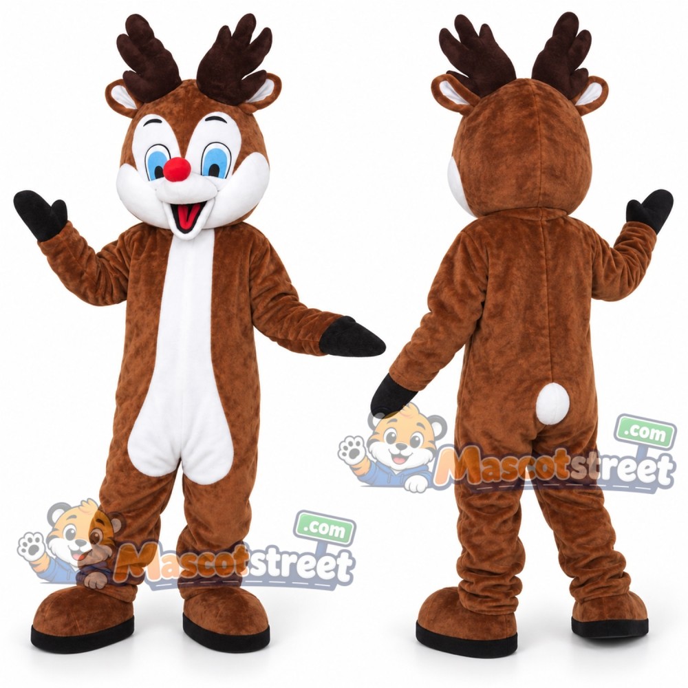 Brown Reindeer Mascot Costume Brown Reindeer Mascot Costume