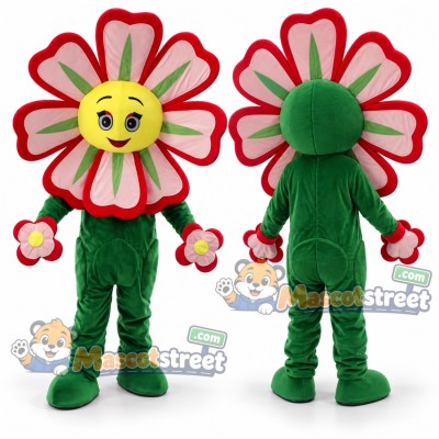 Red Flower Mascot Costume