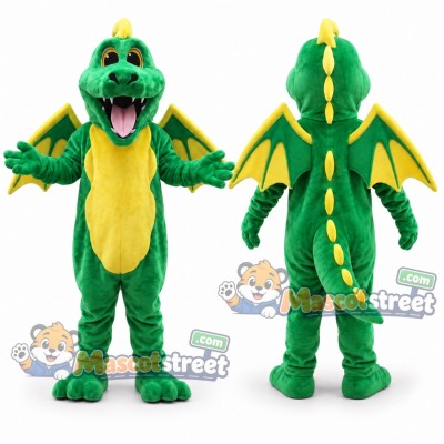 Green Dragon Mascot Costume Green Dragon Mascot Costume