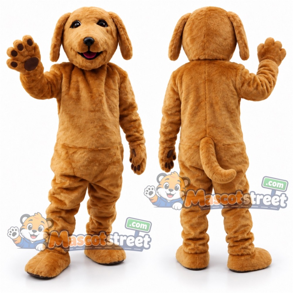Tan Dog Mascot Costume Tan Dog Mascot Costume