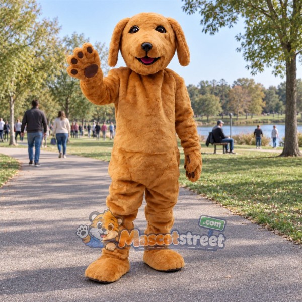 Tan Dog Mascot Costume