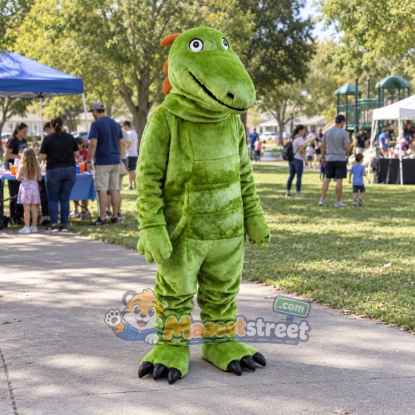 Green Lizard Mascot Costume