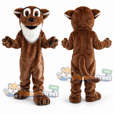 Brown Cougar Mascot Costume Brown Cougar Mascot Costume