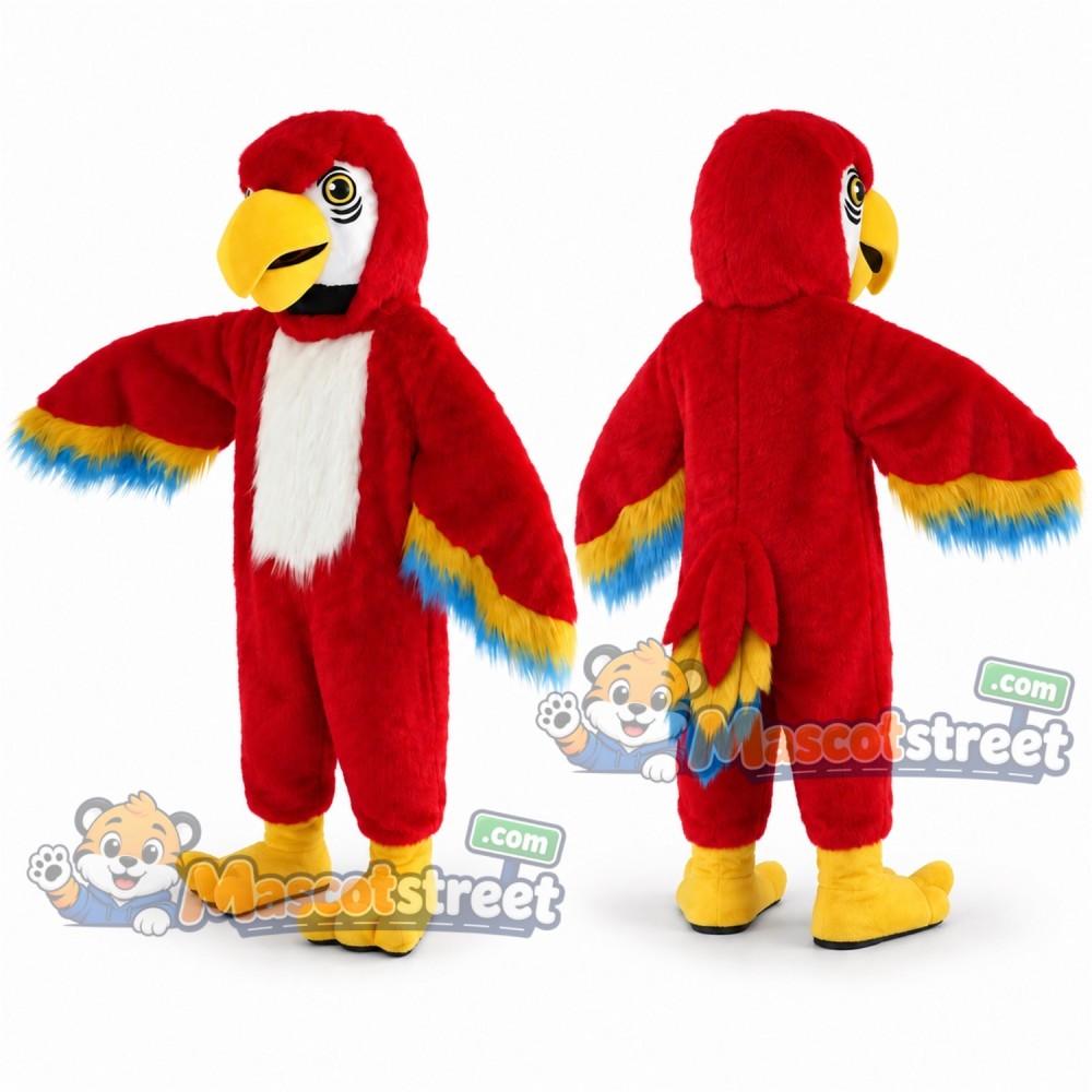 Red Parrot Mascot Costume