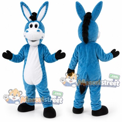 Blue Donkey Mascot Costume Blue Donkey Mascot Costume