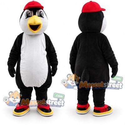 Penguin Mascot Costume with Red Cap Penguin Mascot Costume with Red Cap