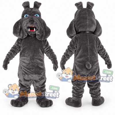 Gray Bulldog Mascot Costume Gray Bulldog Mascot Costume