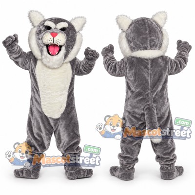 Gray Cougar Mascot Costume Gray Cougar Mascot Costume