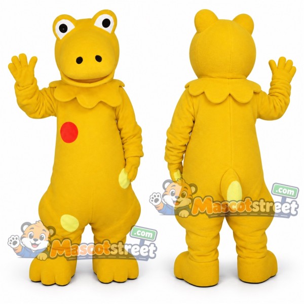 Yellow Dinosaur Mascot Costume