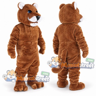 Brown Cougar Mascot Costume Brown Cougar Mascot Costume