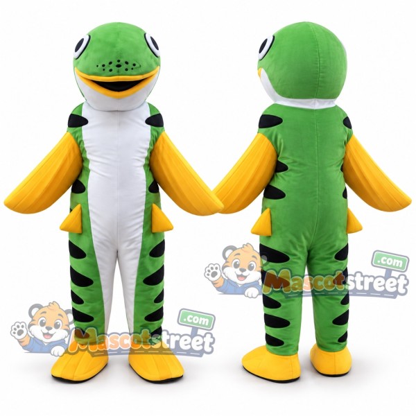 Green Fish Mascot Costume