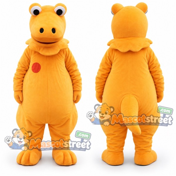 Orange Dinosaur Mascot Costume