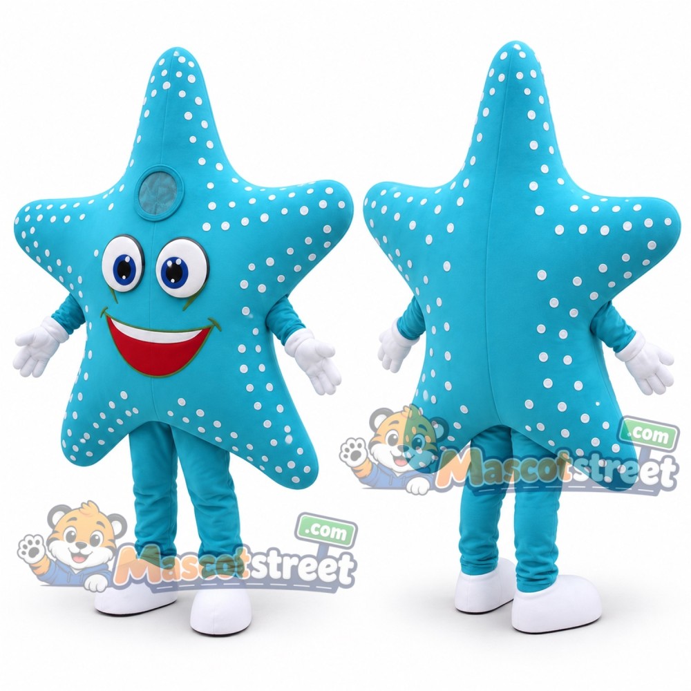 Blue Starfish Mascot Costume