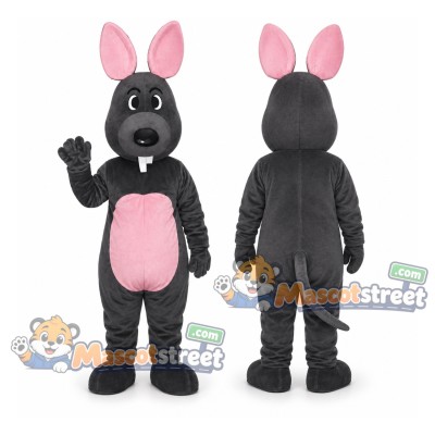 Gray Mouse Mascot Costume Gray Mouse Mascot Costume
