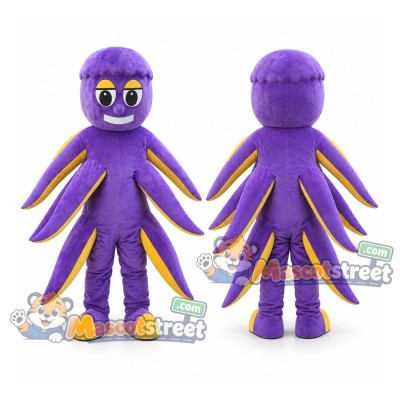 Purple Octopus Mascot Costume