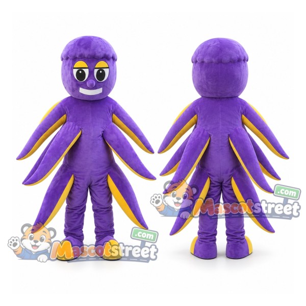 Purple Octopus Mascot Costume