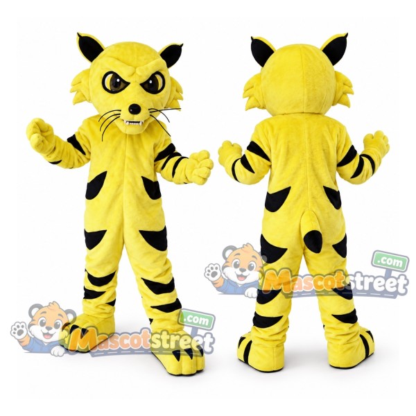 Yellow Wildcat Mascot Costume