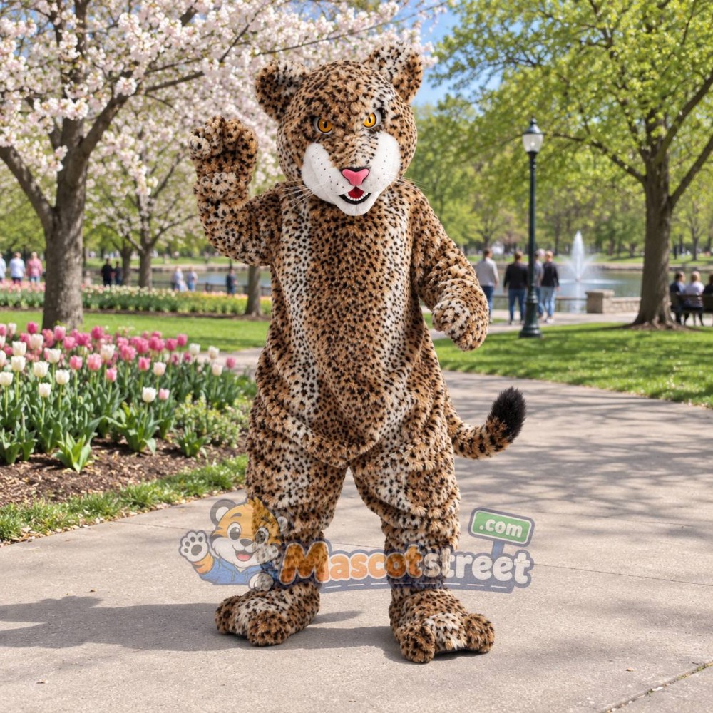 Spotted Leopard Mascot Costume Spotted Leopard Mascot Costume