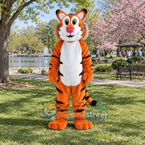 Orange Tiger Mascot Costume