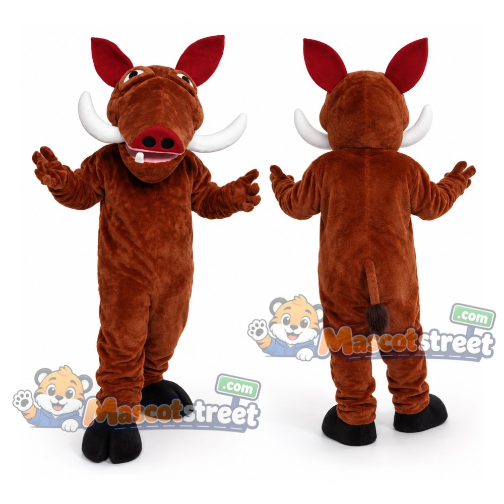 Brown Boar Mascot Costume Brown Boar Mascot Costume