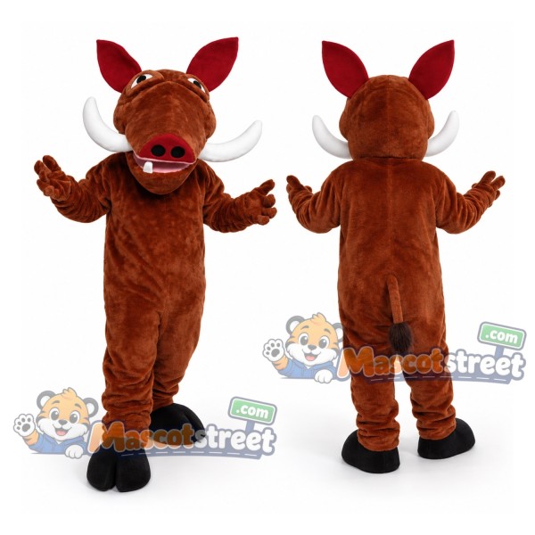 Brown Boar Mascot Costume