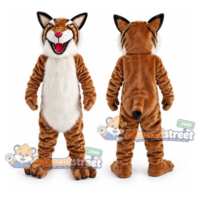 Brown Bobcat Mascot Costume Brown Bobcat Mascot Costume
